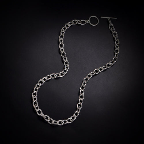 ins Harajuku hipsters, Hong Kong style, OT buckles, simple personality, thick chain necklaces, women's fashion and versatility, men's fashion necklace accessories