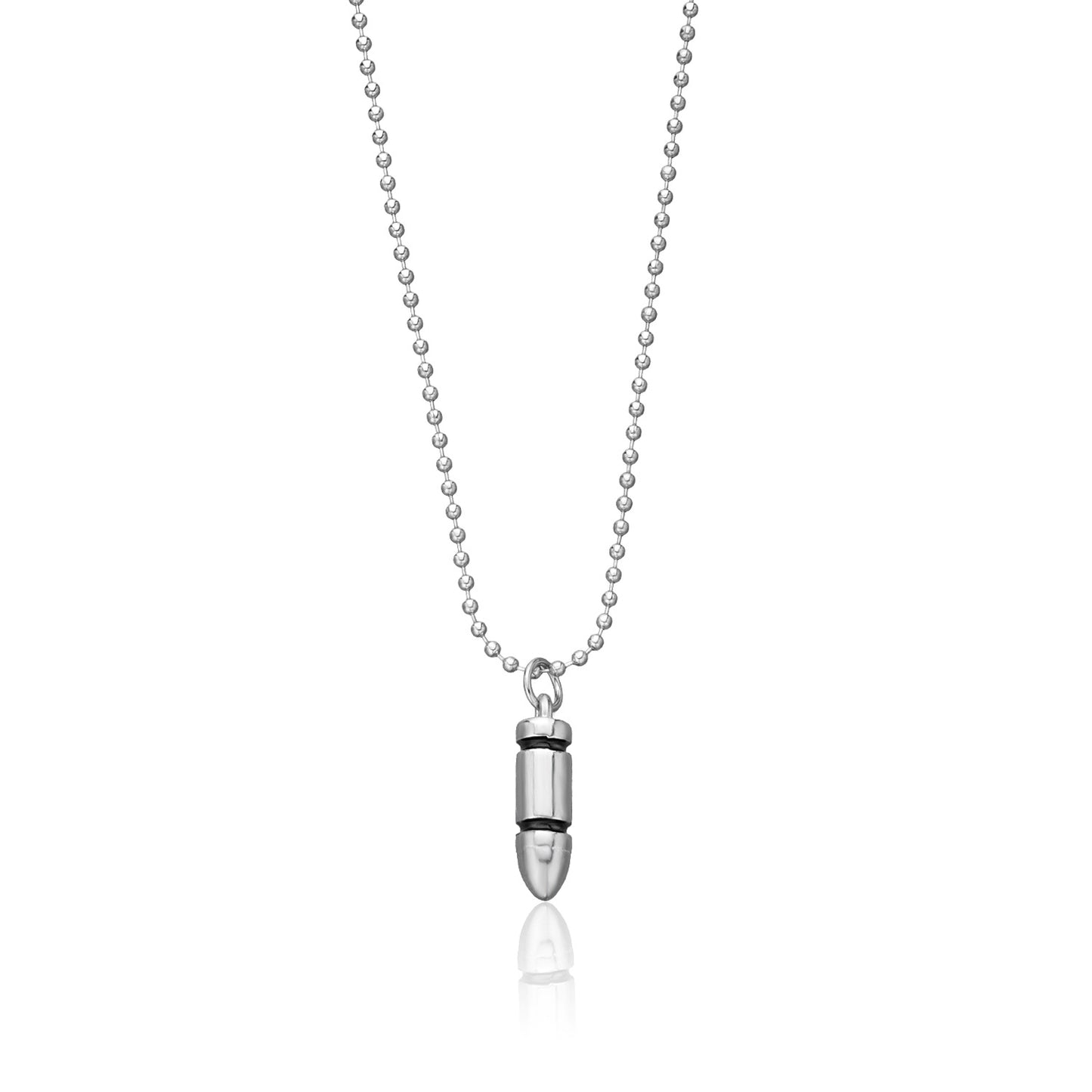 European and American cross-border jewelry, cool trend, bullet pendant necklace, women's punk, versatile, simple beaded chain necklace