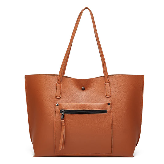 Bolsa de senhora para comércio externo, modelo 2024, nova moda europeia e americana, simples, com estampado de lichia, bolsa de ombro de senhora para venda por grosso.