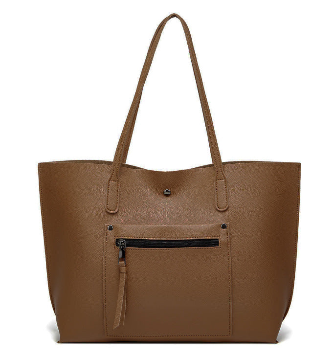 Foreign trade bag women's 2024 new European and American fashion simple lychee pattern women's shoulder bag manufacturer wholesale