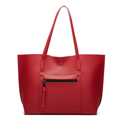 Foreign trade bag women's 2024 new European and American fashion simple lychee pattern women's shoulder bag manufacturer wholesale