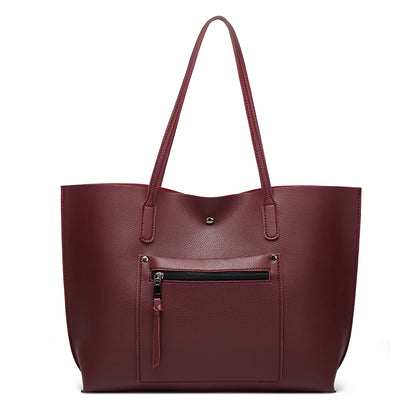 Foreign trade bag women's 2024 new European and American fashion simple lychee pattern women's shoulder bag manufacturer wholesale