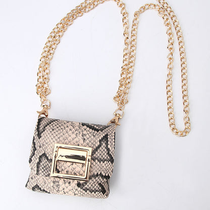 Fashion Women's Belt Gold Chain Pouch Shoulder Bag Detachable Spot All Seasons Universal Decorative Belt Bag