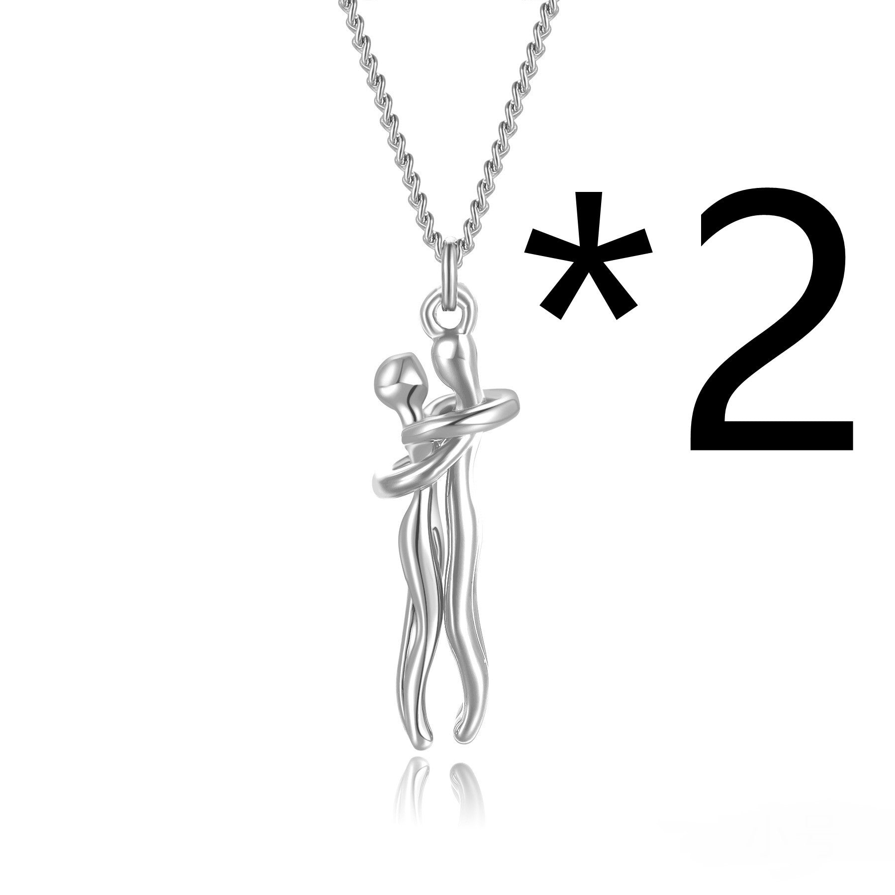 Hot Sale Affectionate Hug Necklace Couples Anniversary Valentine's Day  Gift Fashion Punk Street Style Pendant Necklace ShopyRight