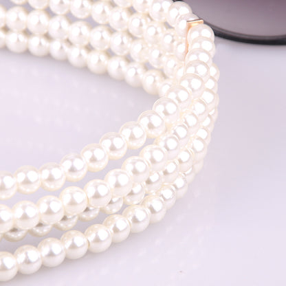 Autumn New Hot Selling Versatile Fashion Pearl Diamond Flower Waist Chain Dress Decoration Belt Women's 8127