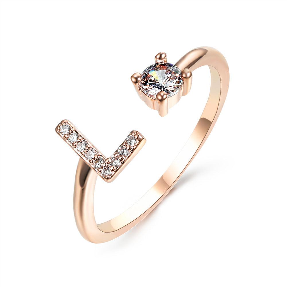 Sleek Letter Ring - Shopylife