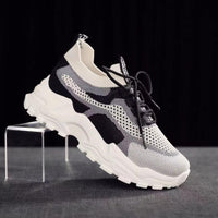 Socks Mouth Dad Shoes Gray