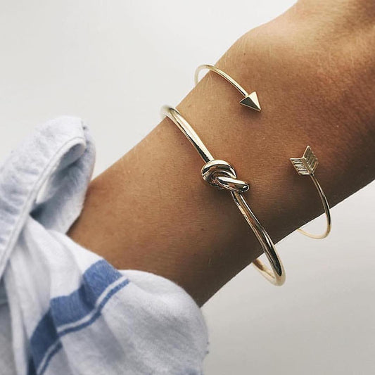 Cuff Arrow Knotted Bracelet - Shopylife -   