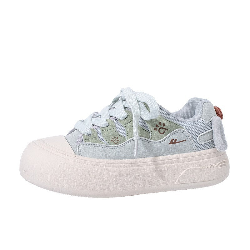 Pull-back fleece warm platform shoes new women's shoes in winter Versatile low-top cotton shoes cute puppy style student shoes