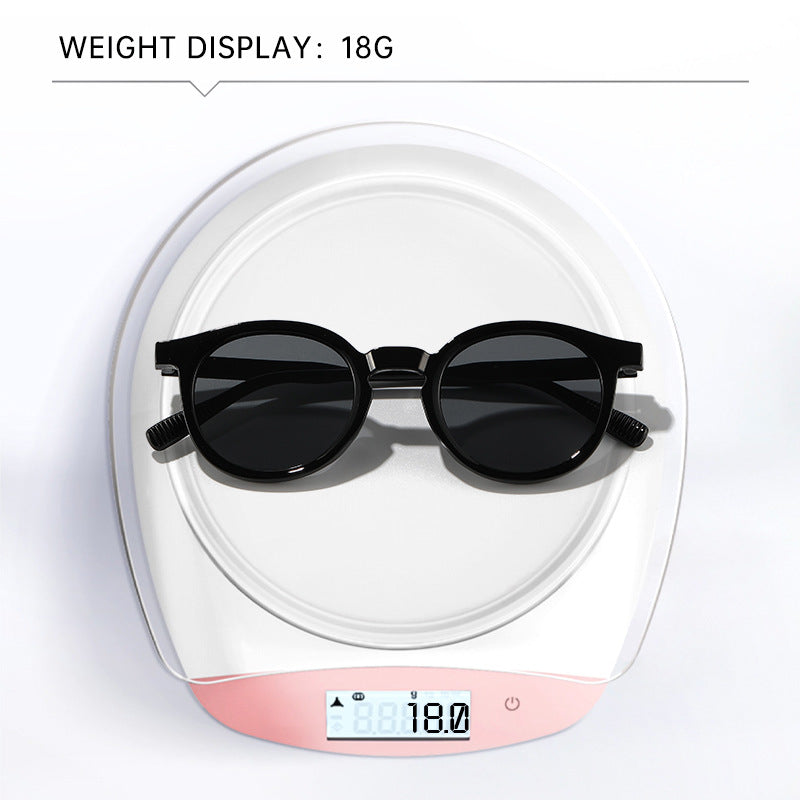 Personalized round small frame sunglasses 2025 cross-border new minimalist, fashionable, versatile sunglasses, women's sunglasses trendy