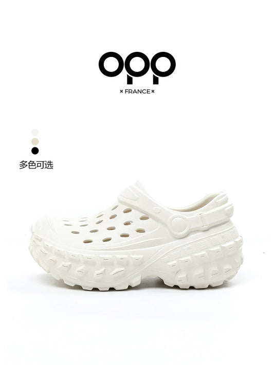 OPP Men's Platform Hole Shoes Men's 2026 New Summer Travel Shoes EVA Sandals Height Increasing Travel Shoes