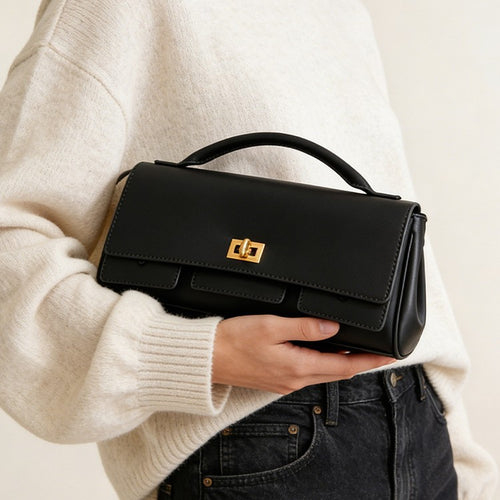 Bolsa transversal feminina Novo modelo elegante fashion Bolsa de ombro curta minimalista versátil Bolsa Internacional para o dia a dia Bolsa de ombro feminina