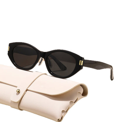 Fashionable cat-eye TR sunglasses for women, premium UV-blocking sunglasses for men, blue film stylish sunglasses for men