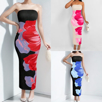 AliExpress' new European and American fashion in spring 2026 is fashionable and elegant, with a hip-hugging one-shoulder print dress