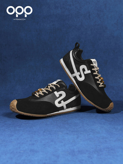 OPP men's shoes spring low-top lightweight leather versatile ruffian handsome Forrest Gump shoes outdoor leisure sports hiking and touring shoes