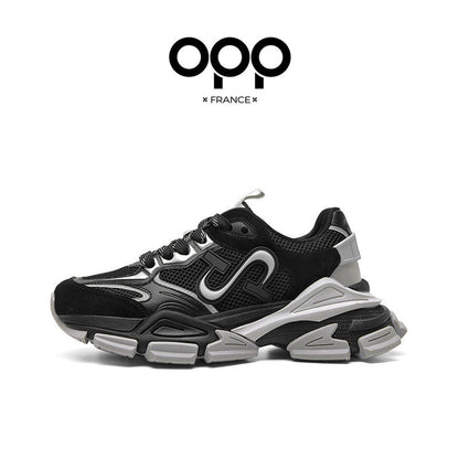 OPP men's shoes spring black warrior fried street ruffian handsome retro trend platform dad shoes outdoor casual sneakers men
