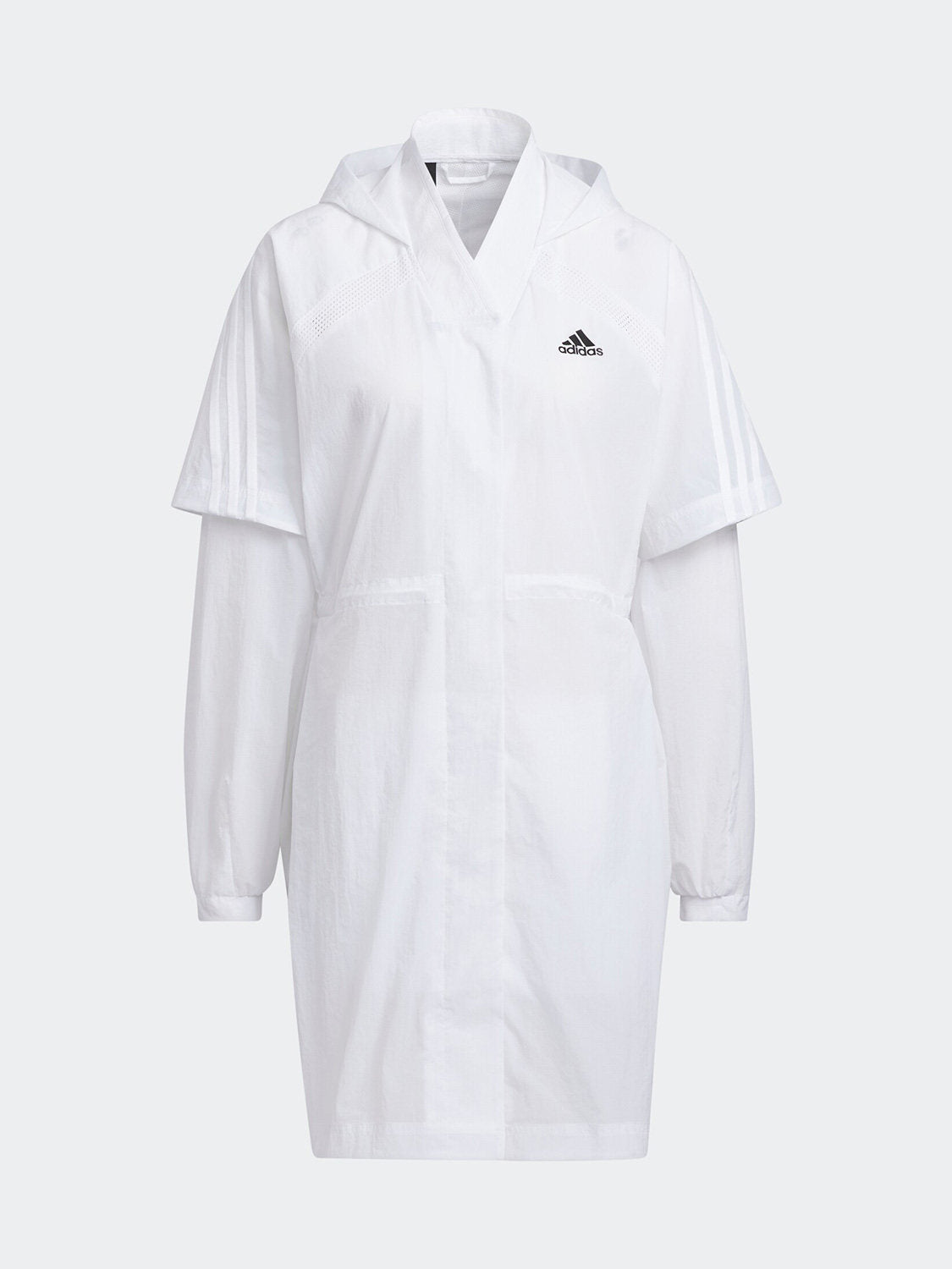 Adidas Official Genuine New Women's Sports Long Hooded Thin Jacket HF2483