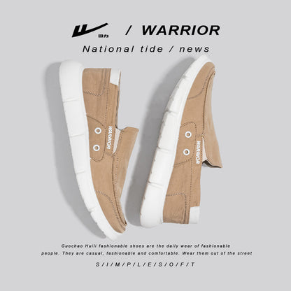 Pullback lightweight and comfortable middle-aged and elderly canvas shoes are simple and breathable, lazy shoes are versatile, easy to put on and take off, casual platform shoes