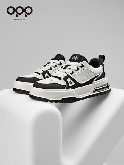 OPP casual board shoes 2026 spring men's air cushion shock absorption sports versatile popular low-top high-end white shoes