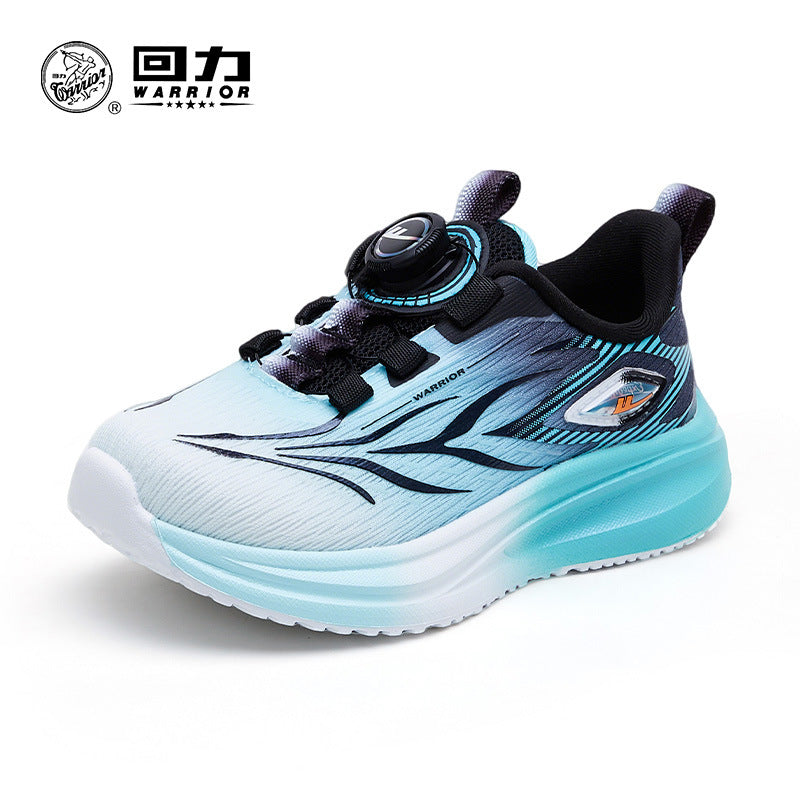 Pullback children's shoes, cool button shoes, autumn new men's and women's purple mesh breathable shoes, versatile athleisure shoes