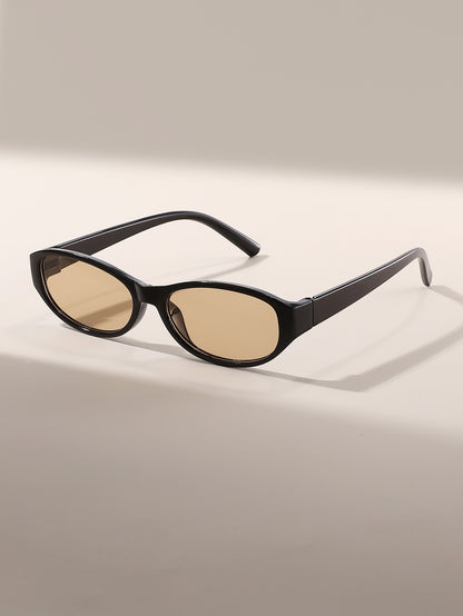 Oval frame sunglasses for women, gyu girls, Y2K trendy cross-border new sunglasses, face-flattering, small driving vacation sunglasses