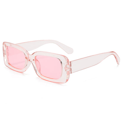 European and American small square frame sunglasses for men and women, new retro classic sunglasses, simple wide-leg sunglasses, UV protection