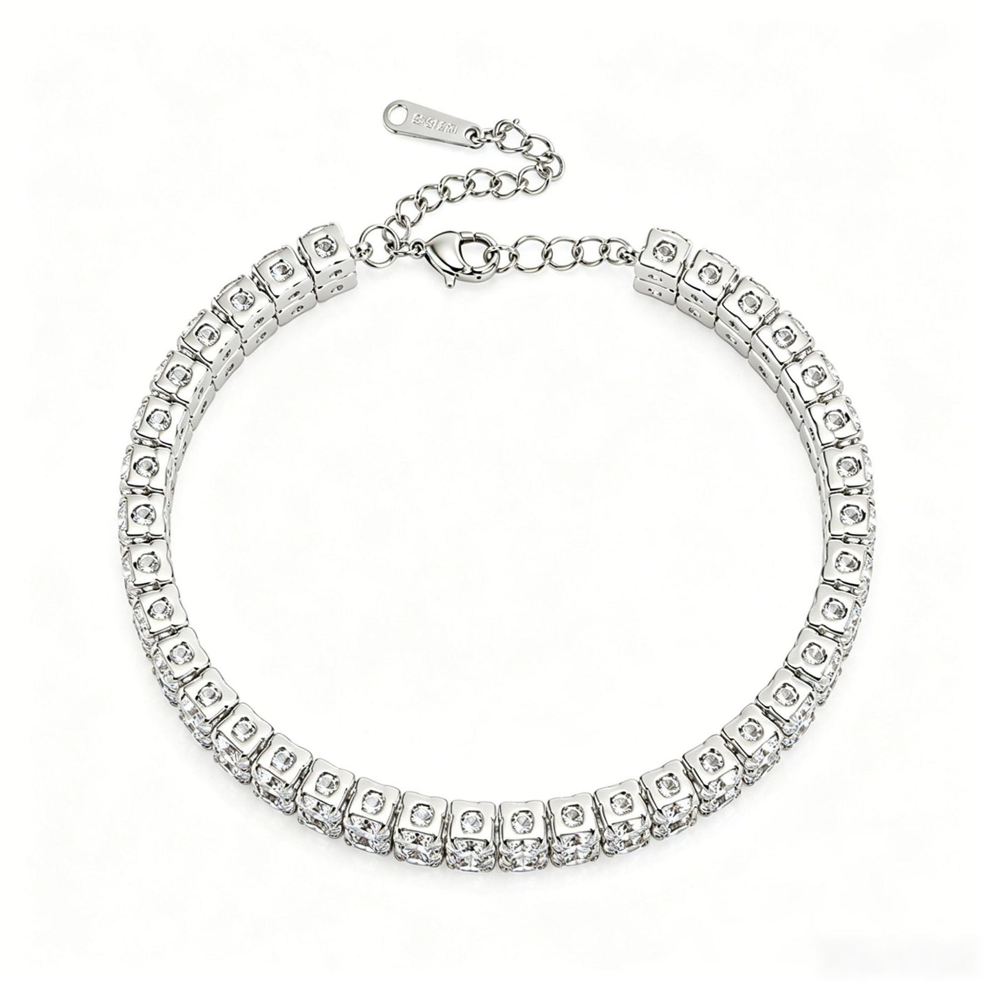 SHEIN's best-selling diamond-studded bracelet, double-row tennis ball chain, accessories, new versatile elegant rhinestone fashion