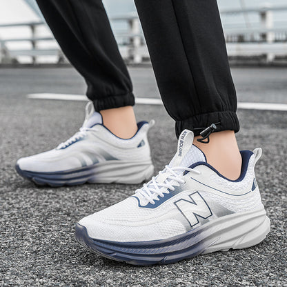 Tênis unissex, sapatos casuais de malha mosca, alta elasticidade, tênis de corrida de sola macia, sapatos de estudante leves, respiráveis e versáteis