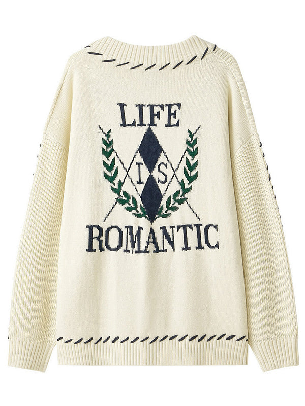 Skechers x RMTCRW Loose Vintage Knitted Sweater Jacket for Men and Women L424U123 029Y