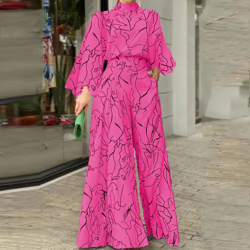 Coleção Verão 2025 de Moda Europeia e Americana Amazon Temperament: Macacão elegante com cintura marcada, decote halter e sem mangas.