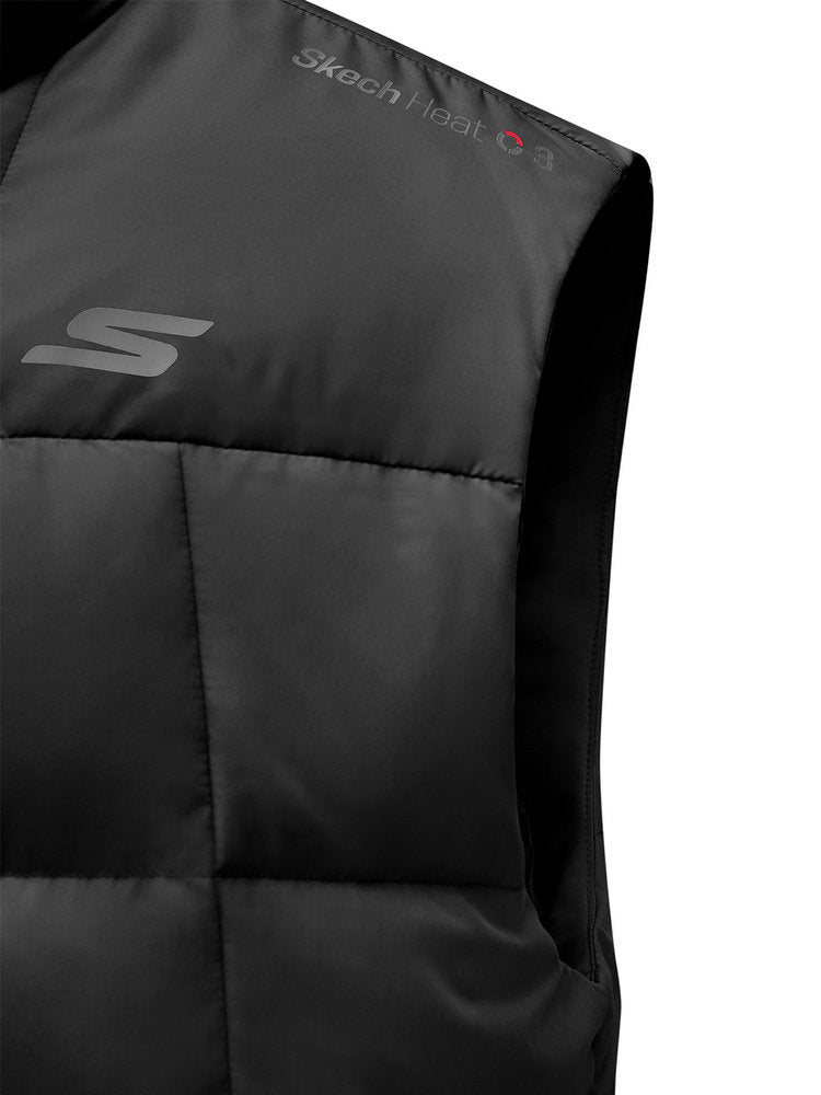 Colete de penas para homem Skechers, coleção outono/inverno 2025, modelo casual e quente, em tecido entrançado. P425M013