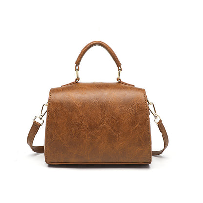 Cross-border bag women's 2023 new foreign trade women's bag simple PU small square bag vintage fashion shoulder bag handbag