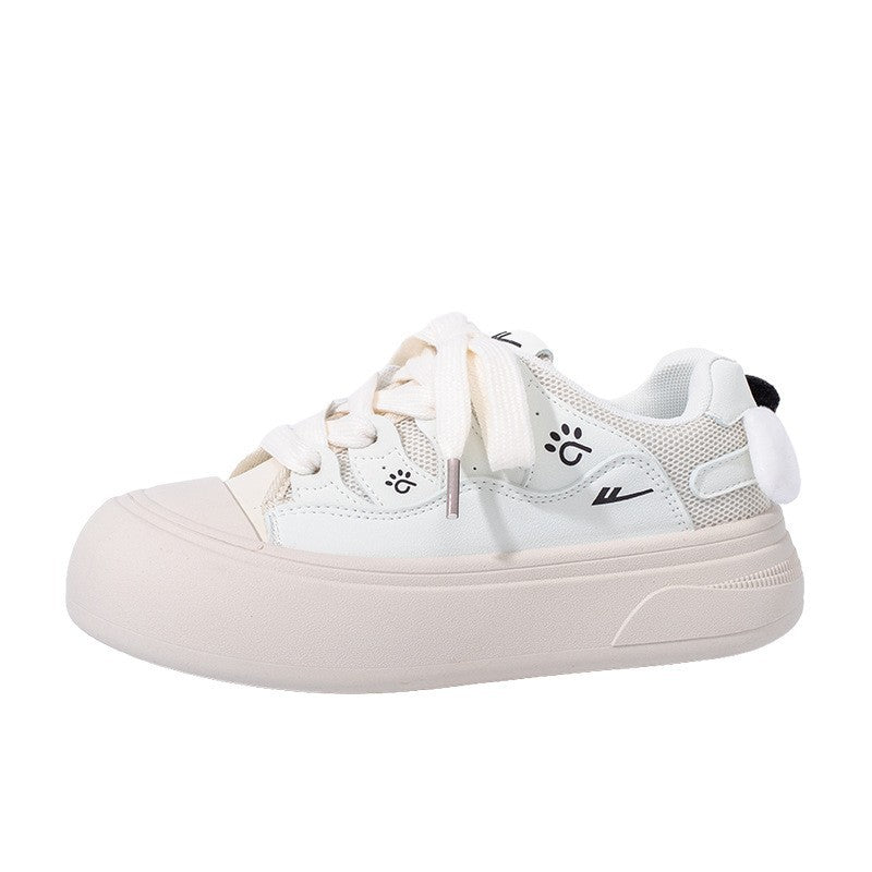 Pull-back fleece warm platform shoes new women's shoes in winter Versatile low-top cotton shoes cute puppy style student shoes