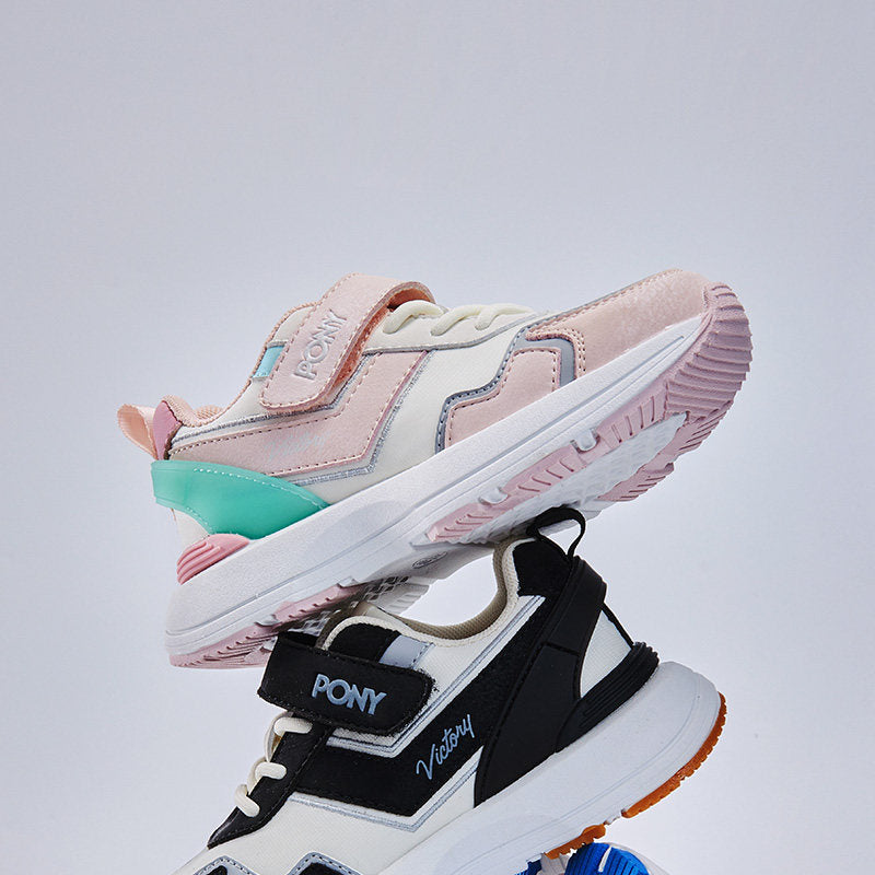 Pony PonySOHO-K Versatile Velcro Fashion Casual Vintage Sneakers for Boys and Girls 234K1SO56