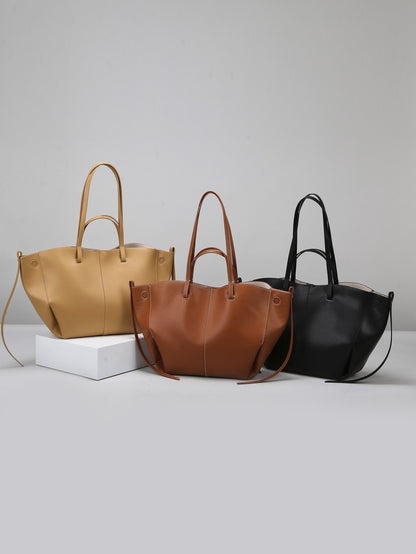 New fashionable tote bag for women, minimalist high-end wing bag, large capacity work commuter shoulder bag, cross-border bag