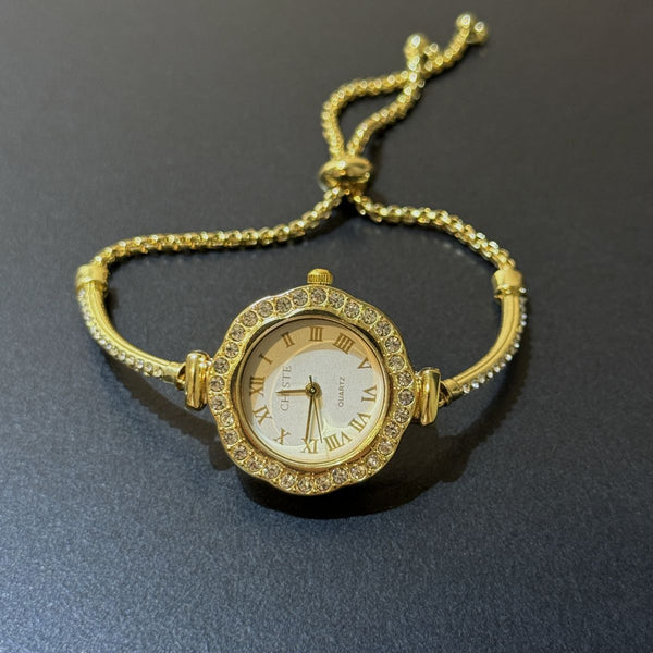 CHISTE New Light Luxury Petal Chain Watch Women's Vintage Niche Versatile Lazy Pull-Out Adjustable Watch - view 2 | Ciaura