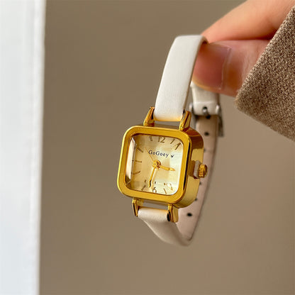 Small square Korean ins style retro watch women's simple and versatile niche fashion temperament student literary women's watch