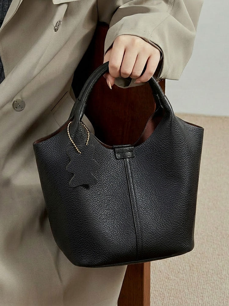Cross-border bucket bag classic minimalist women's handbag, large capacity commuter bag, fashionable versatile handbag, women's crossbody bag