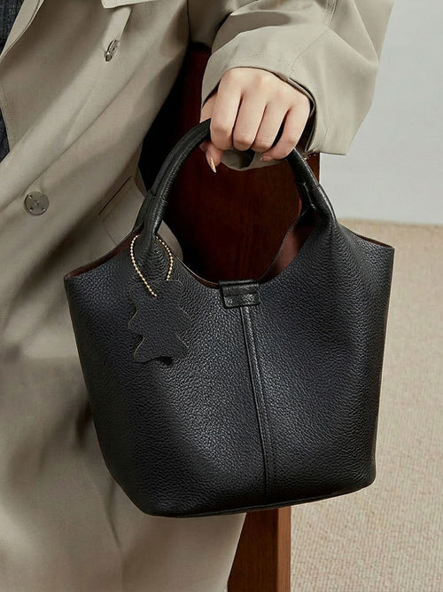 Cross-border bucket bag classic minimalist women's handbag, large capacity commuter bag, fashionable versatile handbag, women's crossbody bag