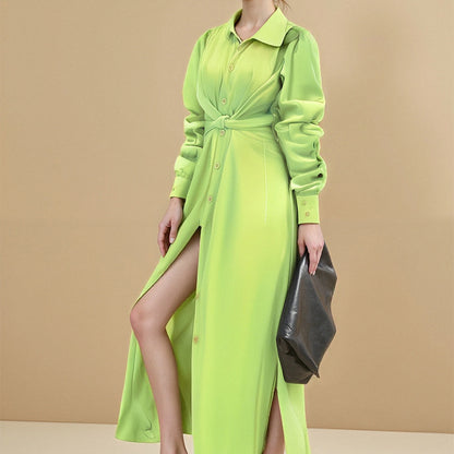 Cross-border 2025 summer new cross-border European and American fashion sexy style slimming elegant sleeve solid color dress