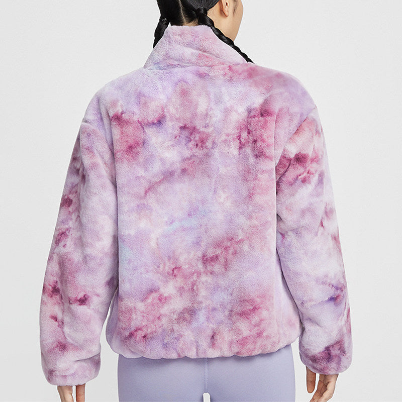 NIKE Women's stand-up collar cropped winter casual loose warm jacket jacket HQ4871-515-663