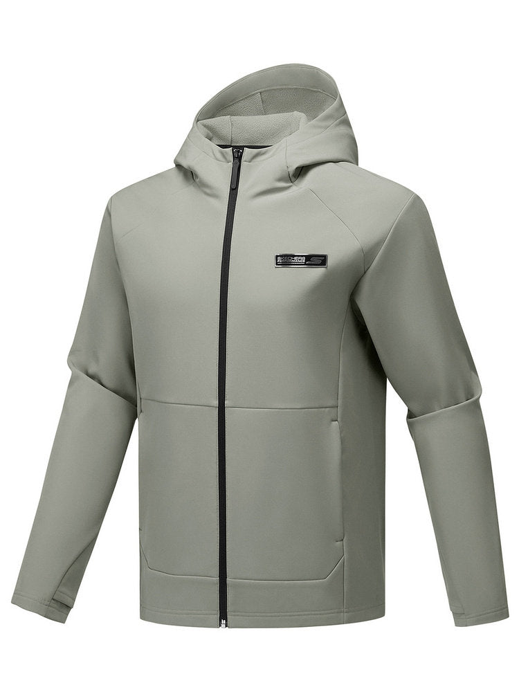 Casaco desportivo com fecho Skechers Twilight Rain 3.0, modelo outono 2025, versátil e confortável (P425M075-01DR)