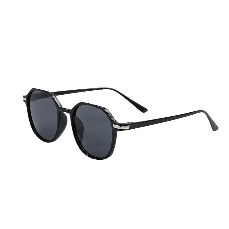 Fashionable retro sunglasses 2025 new full-frame round frame with rice stud sunglasses, women's versatile outfit street style sunglasses