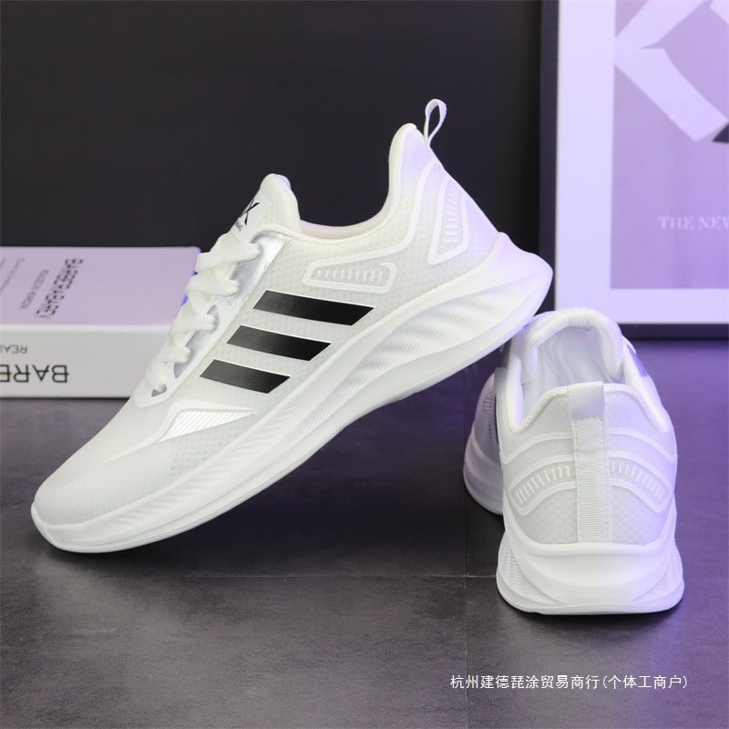 2025 verão Novo Tênis Casual Leve Masculino Sapatos de Malha Branca Masculino e Feminino Casal Tênis de Corrida Respirável