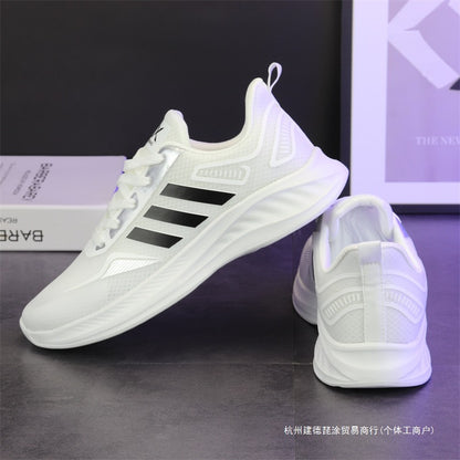 2025 verão Novo Tênis Casual Leve Masculino Sapatos de Malha Branca Masculino e Feminino Casal Tênis de Corrida Respirável