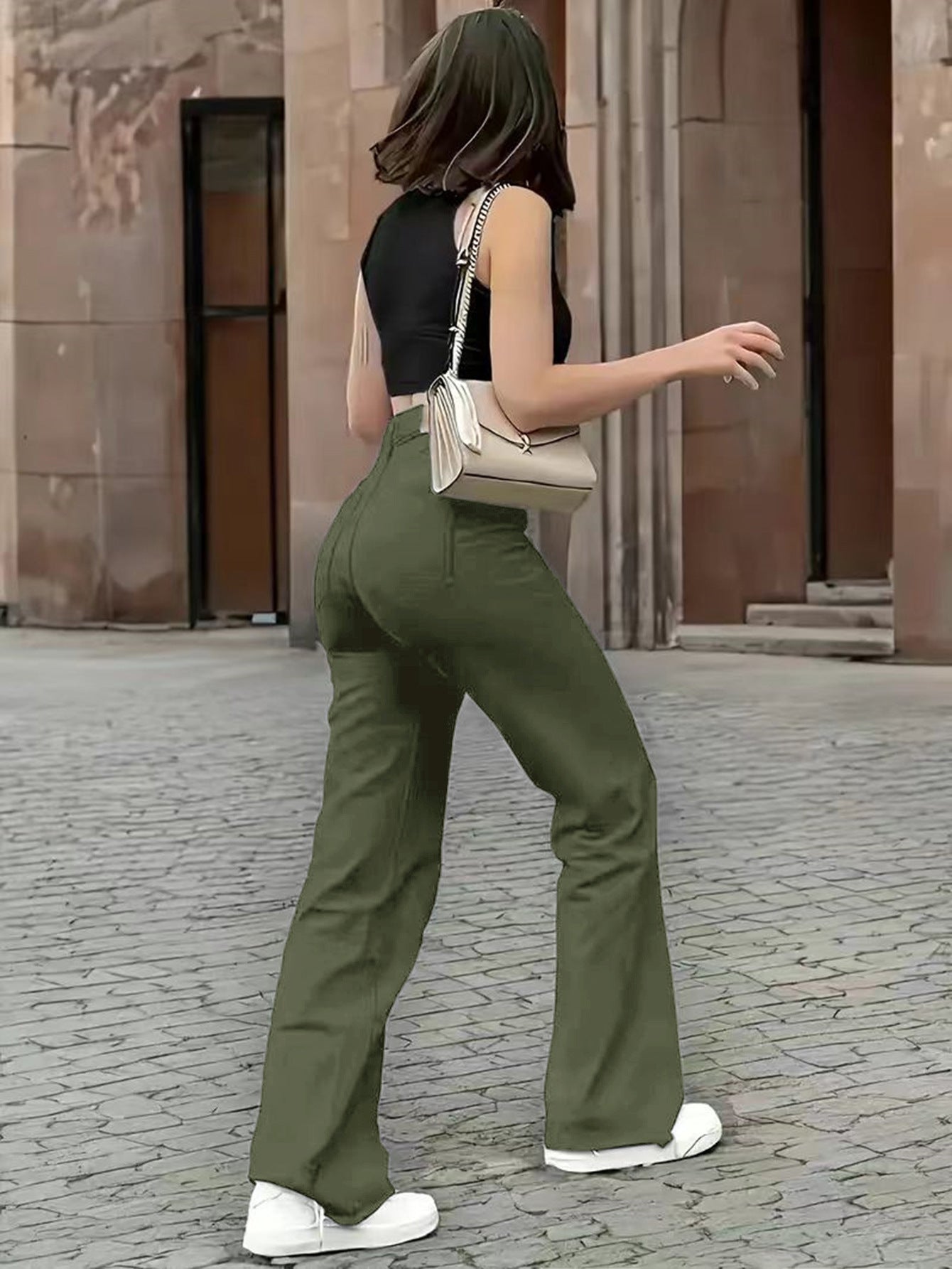 European and American foreign trade cross-border women's jeans multi-color wash straight stretch casual trousers WOMEN JEANS