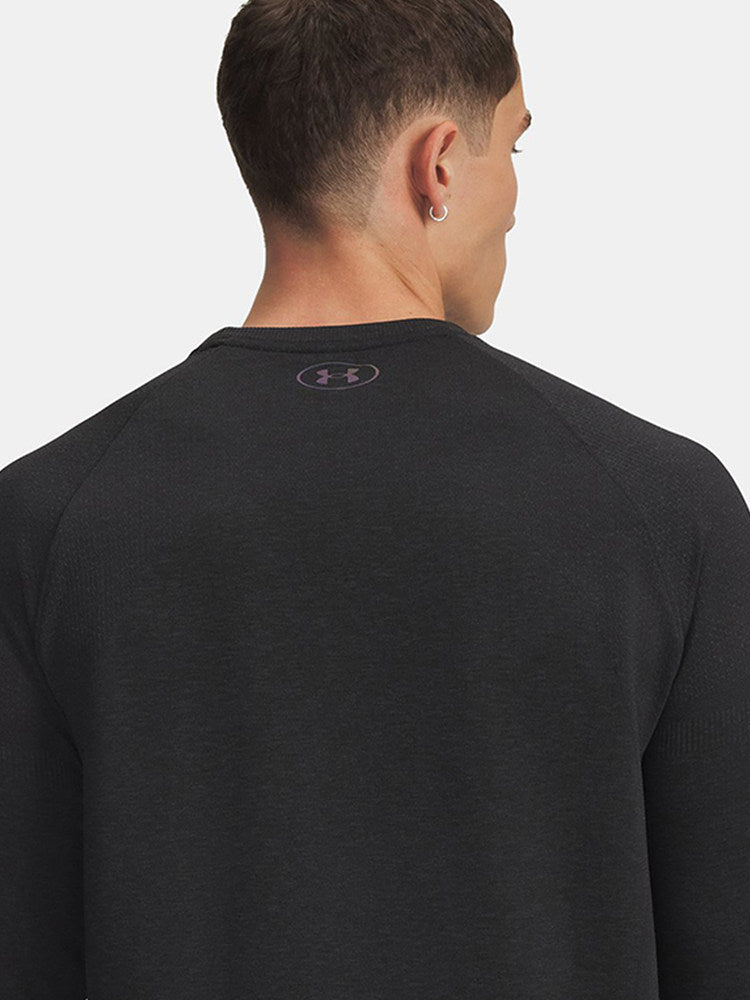 Under Armour Autumn and Winter New RUSH Men's Leisure Sports Running Fitness Crew Neck Long Sleeve T-Shirt 6004882-005