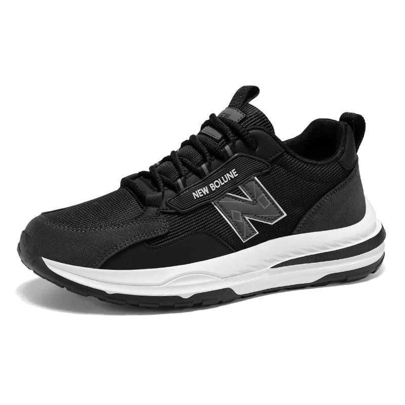 Primavera e outono New Balance Cool Run New Athleisure Sapatos Masculinos Aumentam a Altura verão Versáteis Respiráveis Daddy Shoes ins Thick Sole