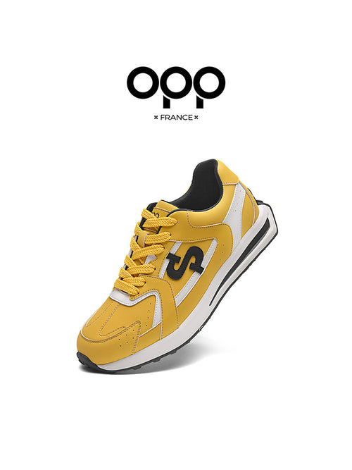 OPP men's shoes spring 2026 new high-end and versatile leather sneakers outdoor leisure running Forrest Gump shoes