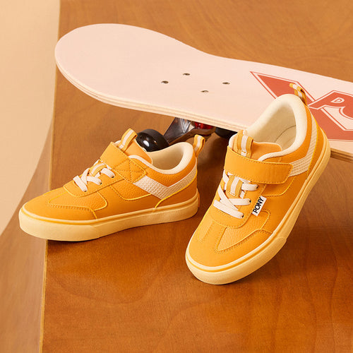 Pony Children's Shoes 2025 Spring Boys' Board Shoes Low Top Athleisure Shoes Earthy Yellow 251K1SK01EY